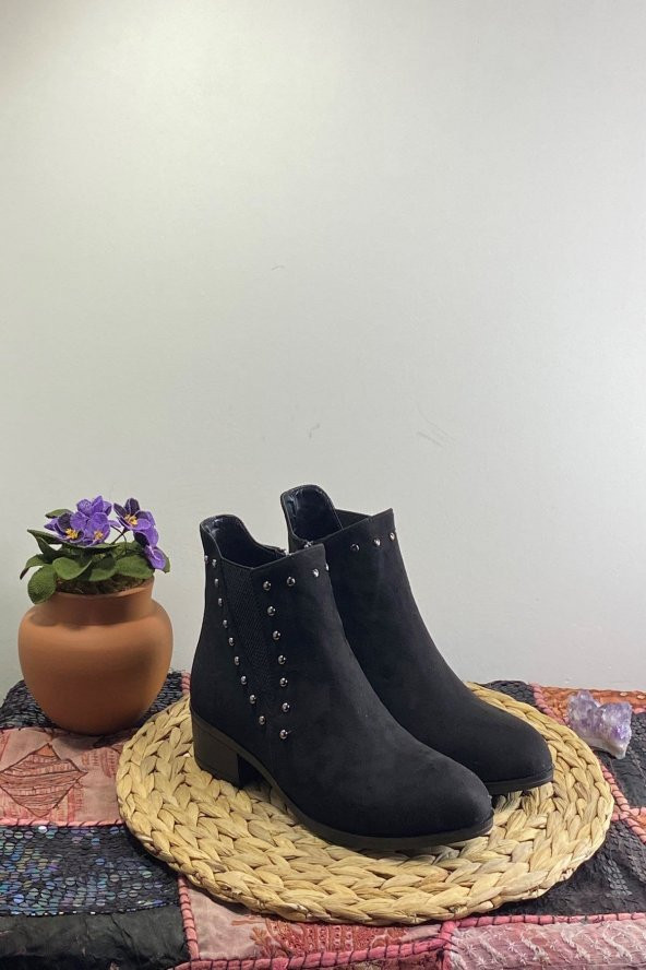 Vizon Kadın Süet Topuklu Bot - 5