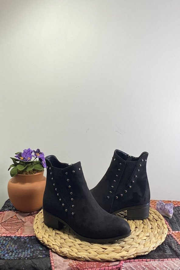 Vizon Kadın Süet Topuklu Bot - 6