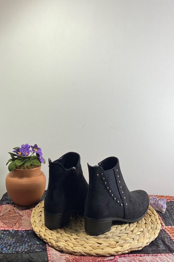 Vizon Kadın Süet Topuklu Bot - 8