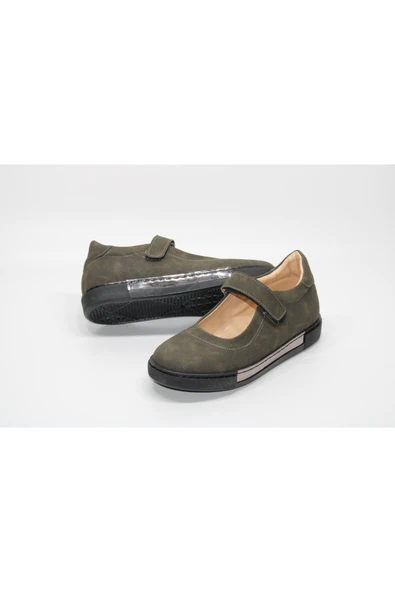KIZ ÇOCUĞU ATKILI CIRTLI KAYMAZ ORTOPEDİK TABAN GÜNLÜK- KLASİK RAHAT AYAKKABI - 3