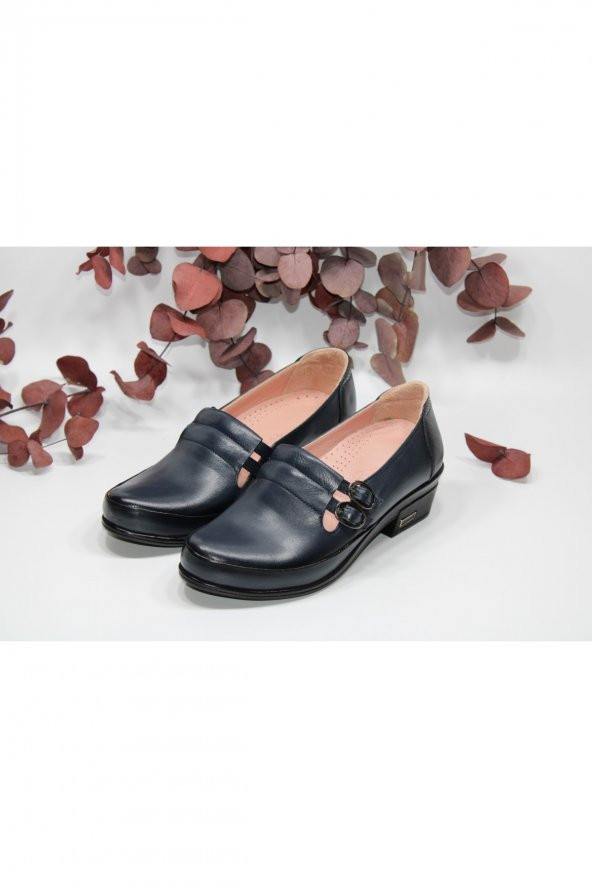 MARYJANE HAKİKİDERİ KISA TOPUKLU TOKALI  RAHAT GÜNLÜK KLASİK AYAKKABI - 2