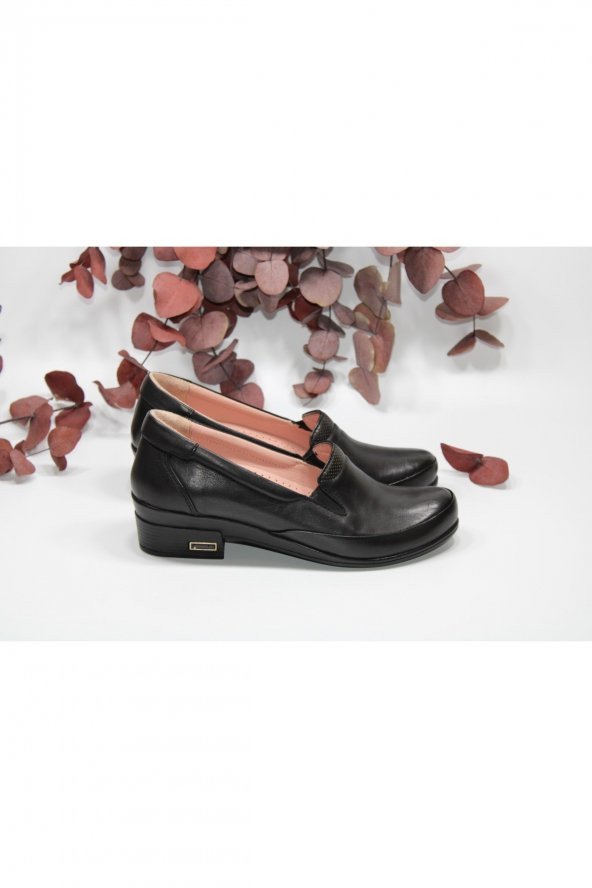 MARYJANE HAKİKİDERİ KISA TOPUKLU LAZER BASKI RAHAT GÜNLÜK KLASİK AYAKKABI - 6