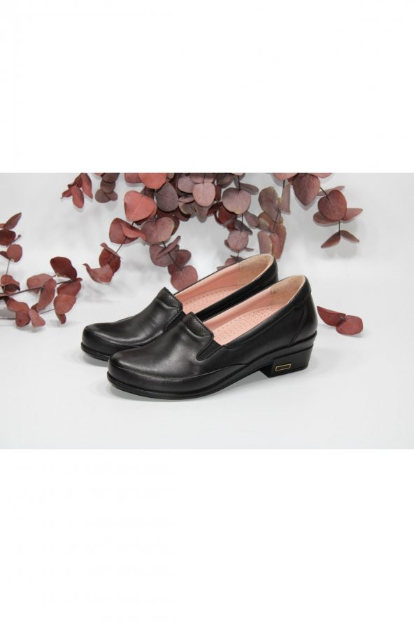 MARYJANE HAKİKİDERİ KISA TOPUKLU LAZER BASKI RAHAT GÜNLÜK KLASİK AYAKKABI - 7