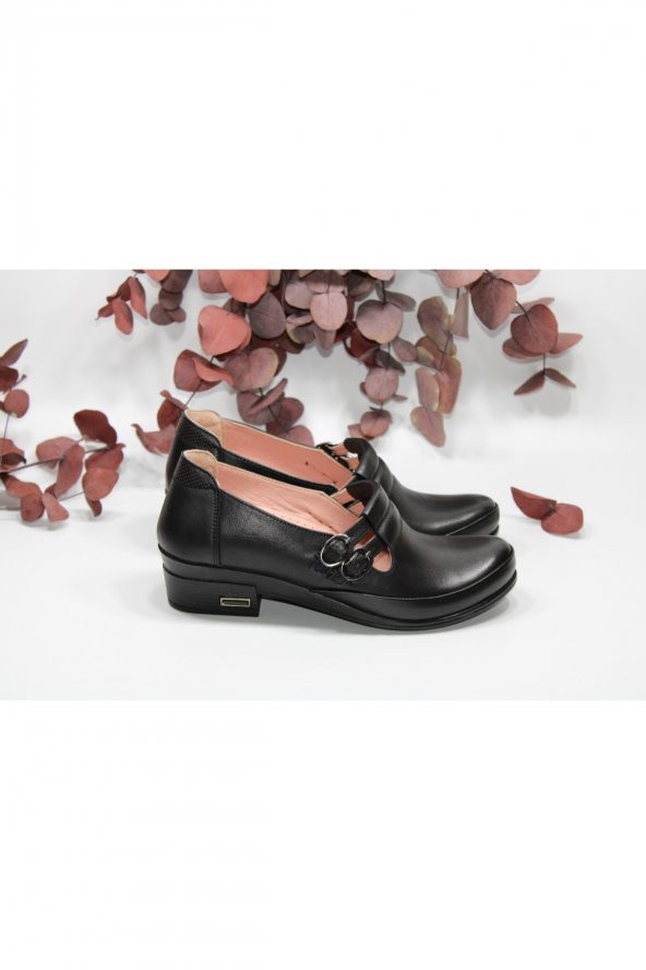 MARYJANE HAKİKİDERİ KISA TOPUKLU TOKALI RAHAT GÜNLÜK KLASİK AYAKKABI - 8