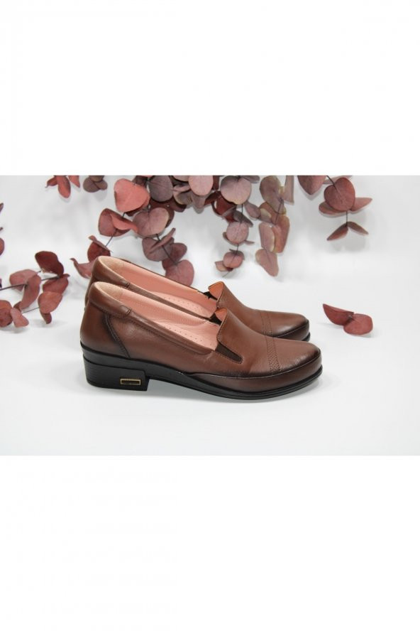 MARYJANE HAKİKİDERİ KISA TOPUKLU LAZER BASKI RAHAT GÜNLÜK KLASİK AYAKKABI - 10