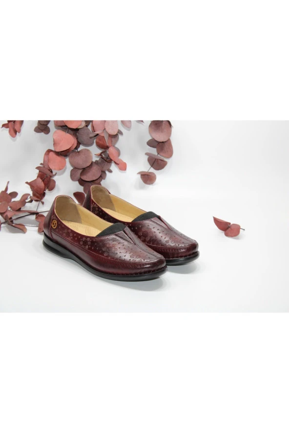 MARYJANE HAKİKİ DERİ DÜZ TABAN ÖNDEN LASTİKLİ GÜNLÜK RAHAT AYAKKABI - 2