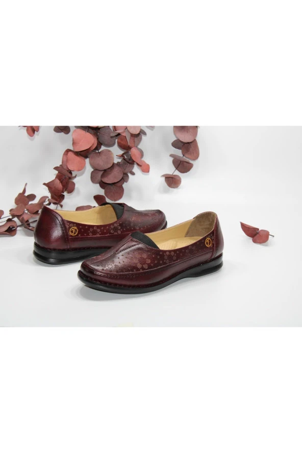 MARYJANE HAKİKİ DERİ DÜZ TABAN ÖNDEN LASTİKLİ GÜNLÜK RAHAT AYAKKABI - 3