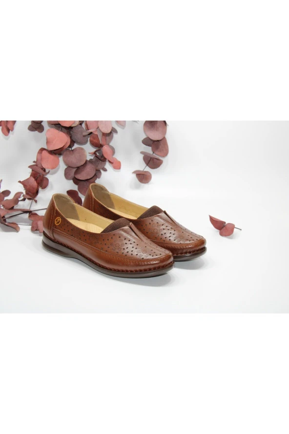 MARYJANE HAKİKİ DERİ DÜZ TABAN ÖNDEN LASTİKLİ GÜNLÜK RAHAT AYAKKABI - 9