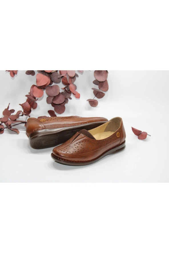 MARYJANE HAKİKİ DERİ DÜZ TABAN ÖNDEN LASTİKLİ GÜNLÜK RAHAT AYAKKABI - 12