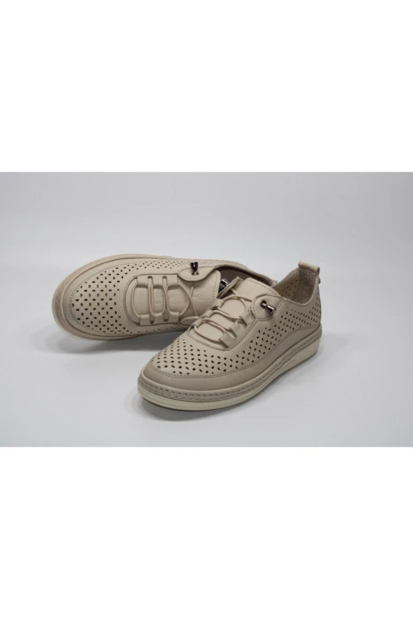 MARYJANE HAKİKİ DERİ ORTOPEDİK LASTİK BAĞCIKLI DELİKLİ GÜNLÜK RAHAT AYAKKABI - 4