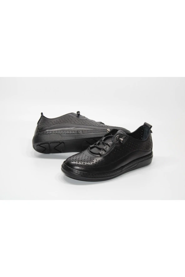 MARYJANE HAKİKİ DERİ ORTOPEDİK LASTİK BAĞCIKLI DELİKLİ GÜNLÜK RAHAT AYAKKABI - 7