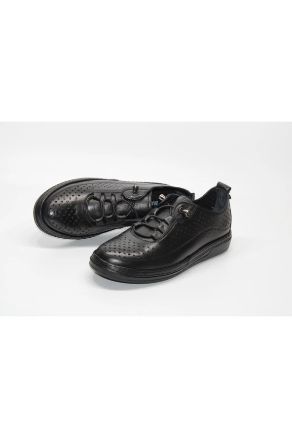 MARYJANE HAKİKİ DERİ ORTOPEDİK LASTİK BAĞCIKLI DELİKLİ GÜNLÜK RAHAT AYAKKABI - 8