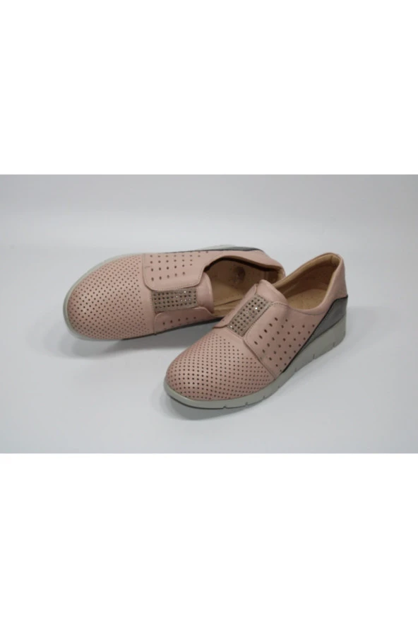 MARYJANE HAKİKİ DERİ ORTOPEDİK BAĞSIZ TAŞ DETAYLI GÜNLÜK RAHAT AYAKKABI - 2