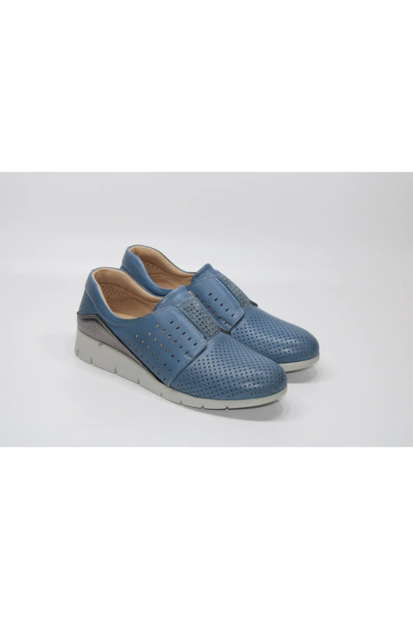 MARYJANE HAKİKİ DERİ ORTOPEDİK BAĞSIZ TAŞ DETAYLI GÜNLÜK RAHAT AYAKKABI - 5