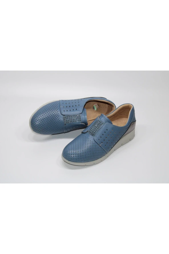 MARYJANE HAKİKİ DERİ ORTOPEDİK BAĞSIZ TAŞ DETAYLI GÜNLÜK RAHAT AYAKKABI - 6