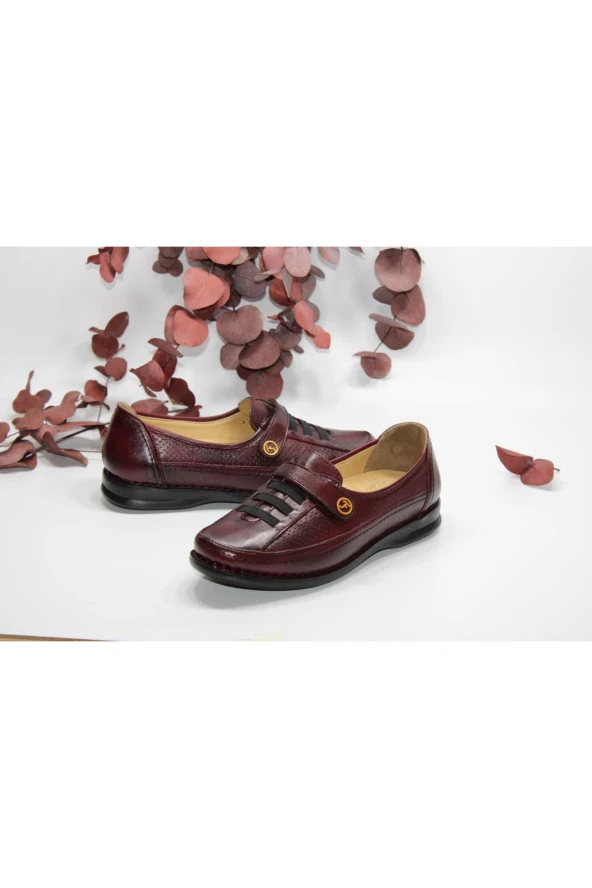 MARYJANE HAKİKİ DERİ DÜZ TABAN LASTİKLİ CIRTLI GÜNLÜK RAHAT AYAKKABI - 3