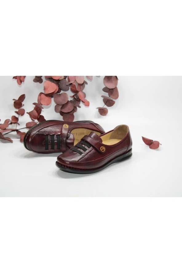 MARYJANE HAKİKİ DERİ DÜZ TABAN LASTİKLİ CIRTLI GÜNLÜK RAHAT AYAKKABI - 4