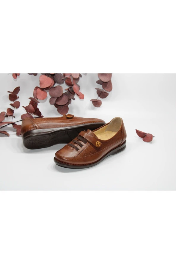 MARYJANE HAKİKİ DERİ DÜZ TABAN LASTİKLİ CIRTLI GÜNLÜK RAHAT AYAKKABI - 5