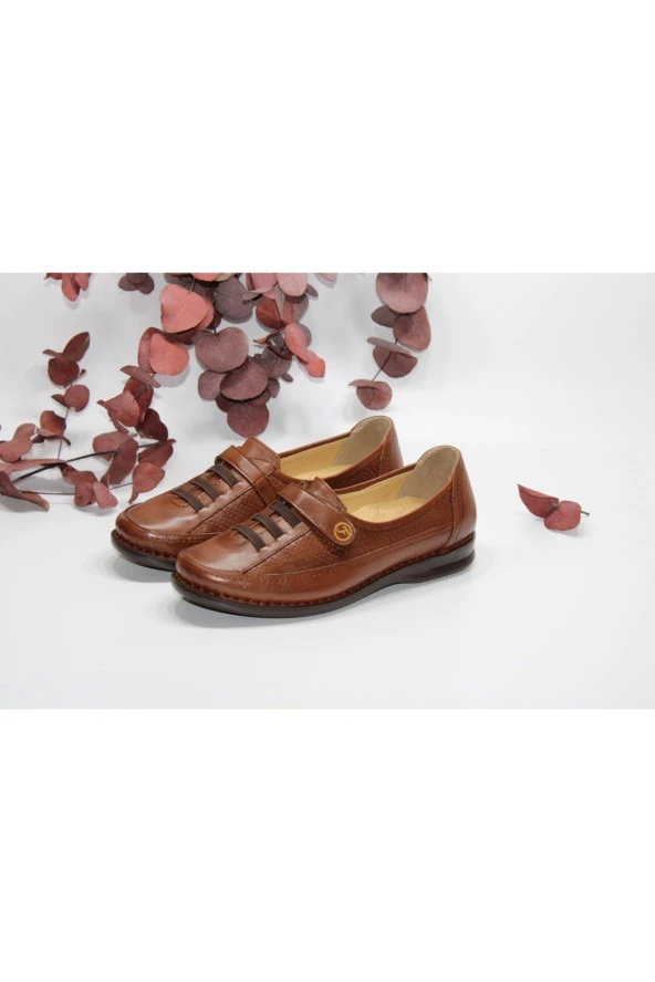 MARYJANE HAKİKİ DERİ DÜZ TABAN LASTİKLİ CIRTLI GÜNLÜK RAHAT AYAKKABI - 8