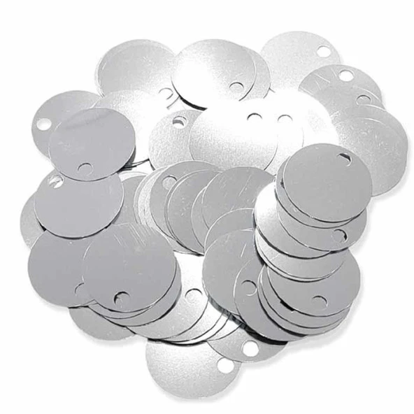 Çanta Ve Supla Pulu 20 Mm ( 25 Gram ) Parlak Gri