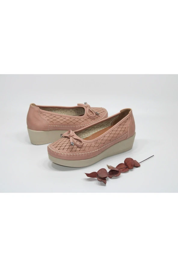 DOLGU TABAN DELİKLİ FİYONK DETAY BAĞSIZ GÜNLÜK RAHAT AYAKKABI - 6