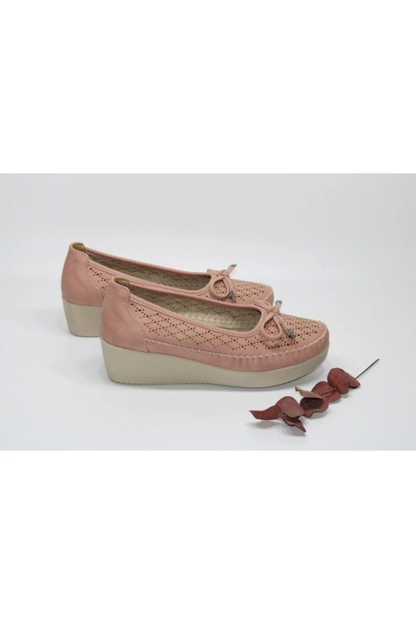 DOLGU TABAN DELİKLİ FİYONK DETAY BAĞSIZ GÜNLÜK RAHAT AYAKKABI - 7