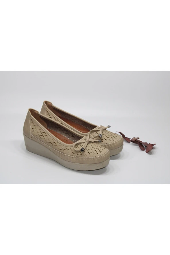 DOLGU TABAN DELİKLİ FİYONK DETAY BAĞSIZ GÜNLÜK RAHAT AYAKKABI - 12