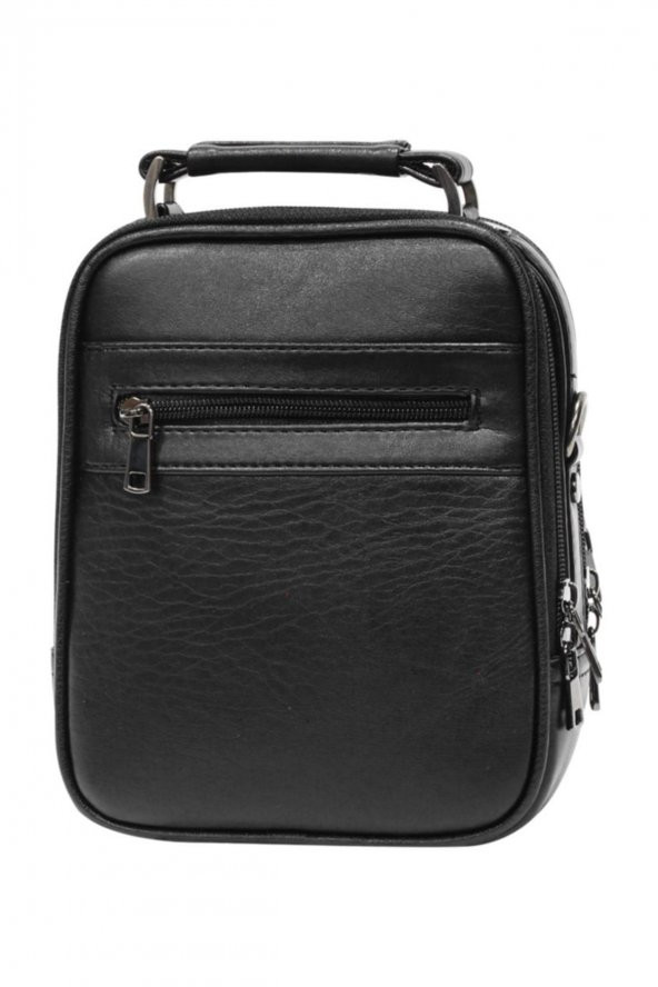 Kasalı Küçük Boy Suni Deri El Ve Omuz Çantası 15035 Siyah - 2