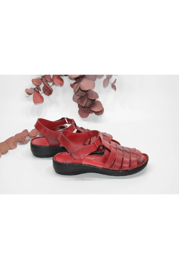 İNİESTA ÖNÜ VE ARKASI AÇIK ORTOPEDİK HAFİF TABAN GÜNLÜK RAHAT SANDALET - 4