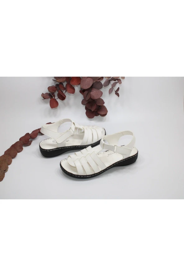 İNİESTA ÖNÜ VE ARKASI AÇIK ORTOPEDİK HAFİF TABAN GÜNLÜK RAHAT SANDALET - 6