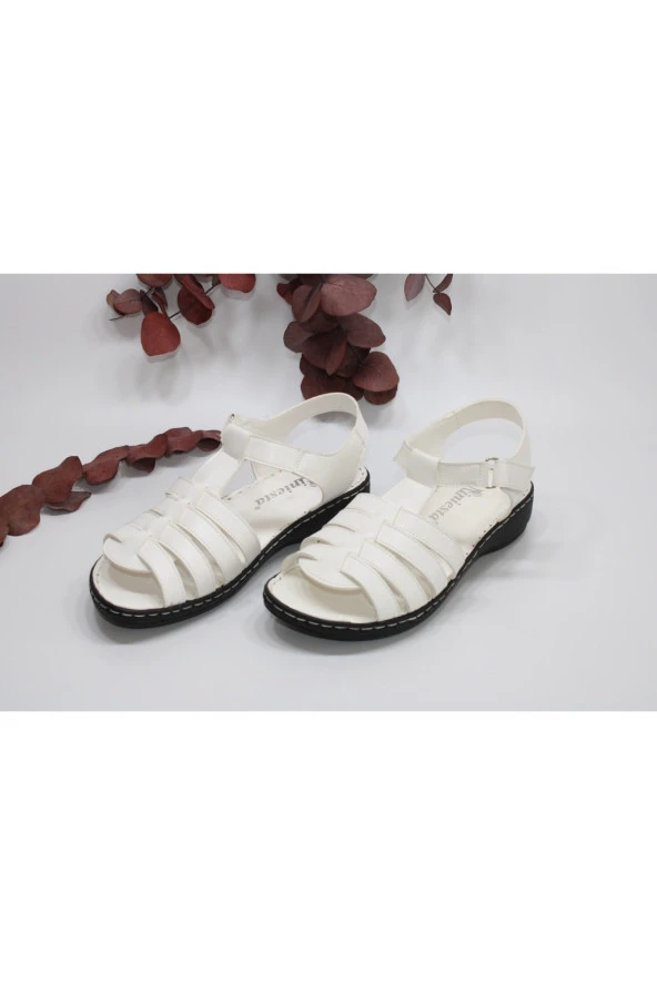 İNİESTA ÖNÜ VE ARKASI AÇIK ORTOPEDİK HAFİF TABAN GÜNLÜK RAHAT SANDALET - 7