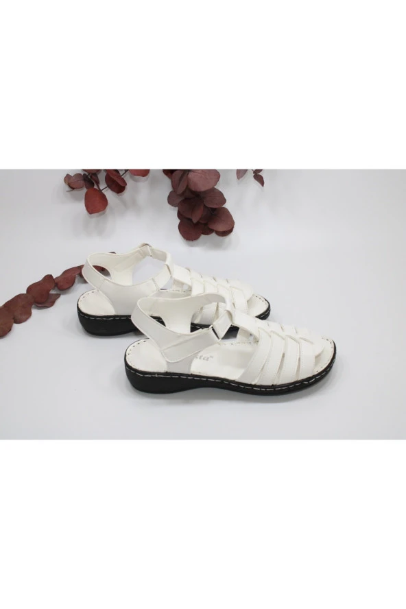 İNİESTA ÖNÜ VE ARKASI AÇIK ORTOPEDİK HAFİF TABAN GÜNLÜK RAHAT SANDALET - 8