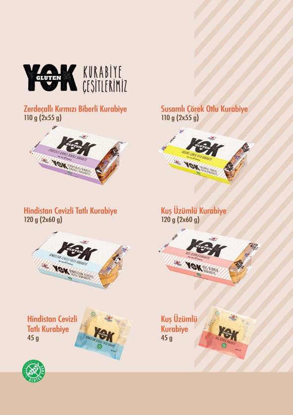 Sinangil Gluten YOK Zerdeçallı Kırmızı Biberli Kurabiye 110 Gr - 5