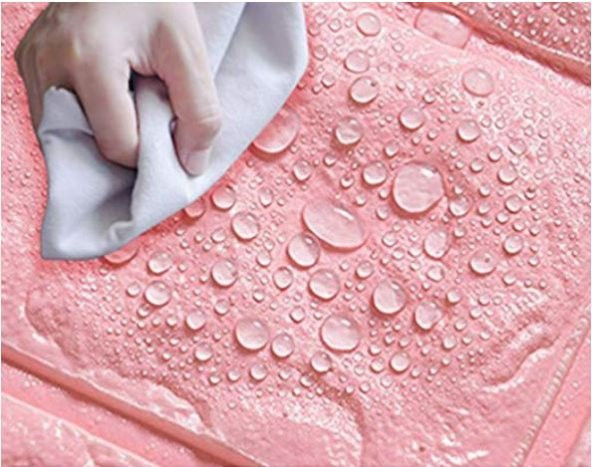 Renkli Duvarlar Kız Çocuk ve Yatak Odası Pembe Yapışkanlı Panel 3D Duvar Kağıdı - Resim 10