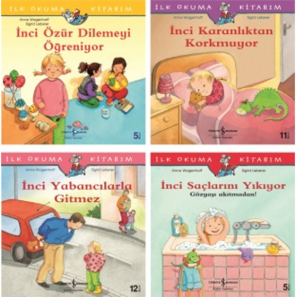 Türkiye İş Bankası Kültür Yayınları İnci Resimli Hikaye Kitabı 4 Kitap İlk Okuma Kitabım Eğitici Kitaplar