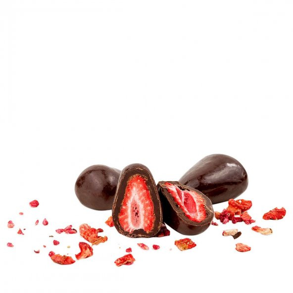 Bitter Çikolata Kaplı Çilek Draje 250g - 2