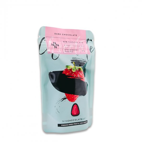 Bitter Çikolata Kaplı Kurutulmuş Çilek Draje 80g - 10