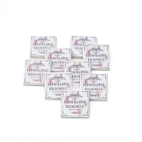 Dökme İsimli Madlen Çikolata Mevlüt (125 Adet Madlen)