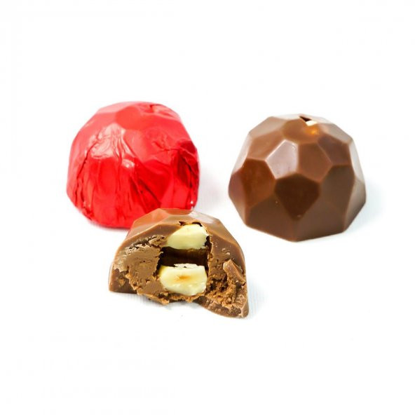 Dökme Yaldızlı Elmas Çikolata Kırmızı 250g - 4