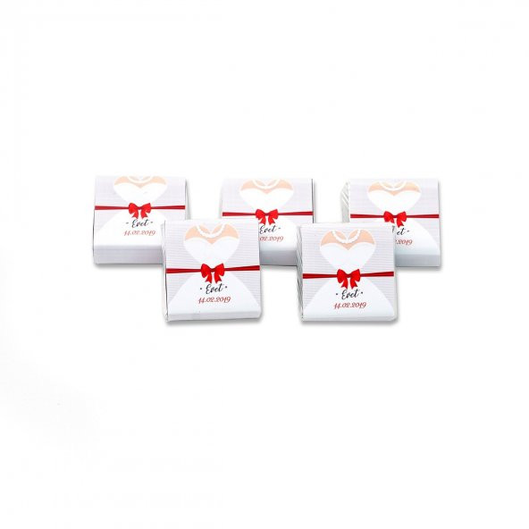 Gelin Bohçası Çikolatası Dökme (45 Adet İnce Kare Çikolata)