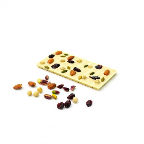 Kuruyemişli Fildişi Tablet Çikolata 110g - Resim 3