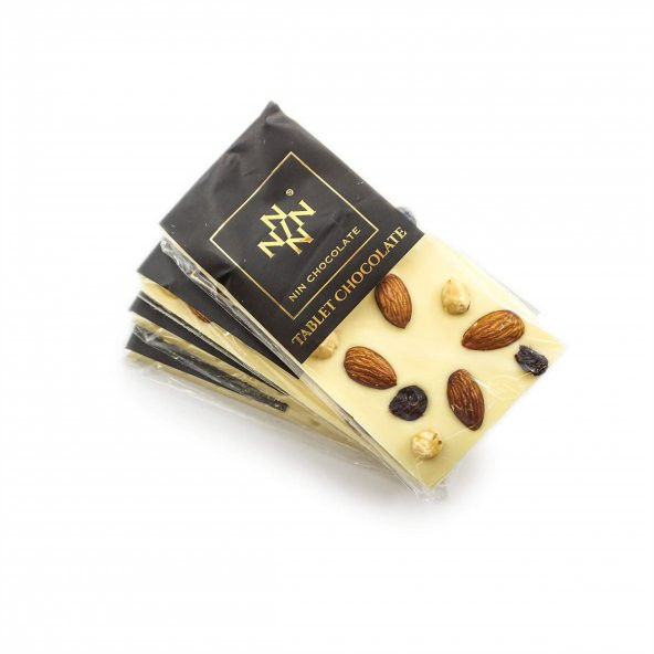 Kuruyemişli Fildişi Tablet Çikolata 110g - Resim 5