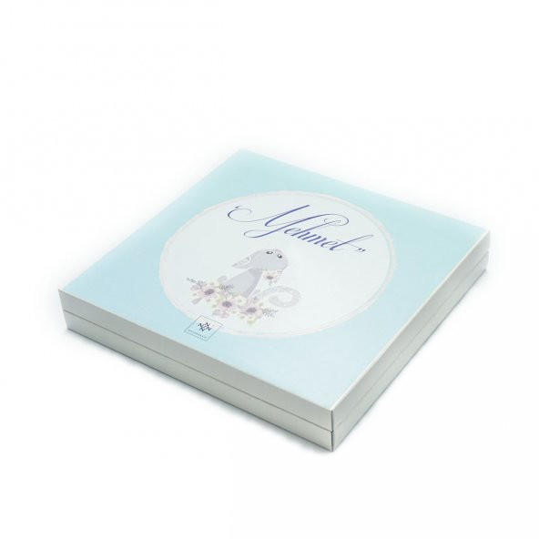 Erkek Bebek Çikolatası 48 Adet Madlen Çikolata Mavi Kedi - 2