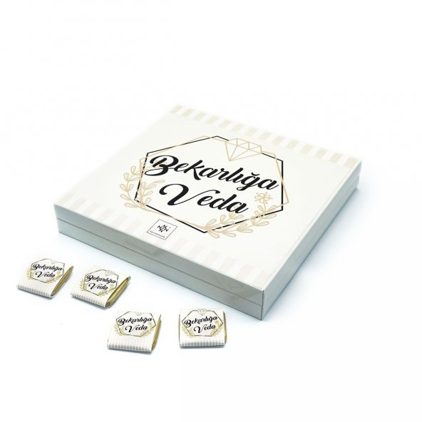 İsme Özel Bekarlığa Veda Çikolatası 48 Adet Madlen - Resim 3