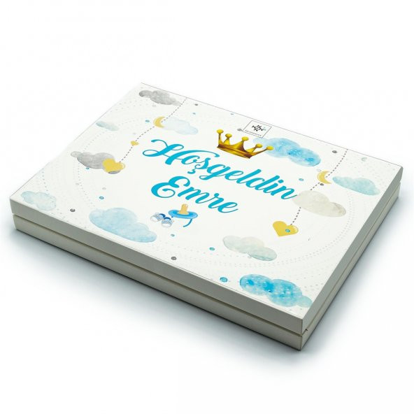 Erkek Bebek Çikolatası 84 Adet Madlen Çikolata Kral Tacı - 2