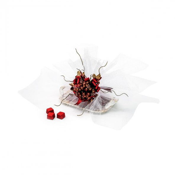 İsteme Çikolatası Tepsili Kırmızı Taş Çikolata 800g - 2