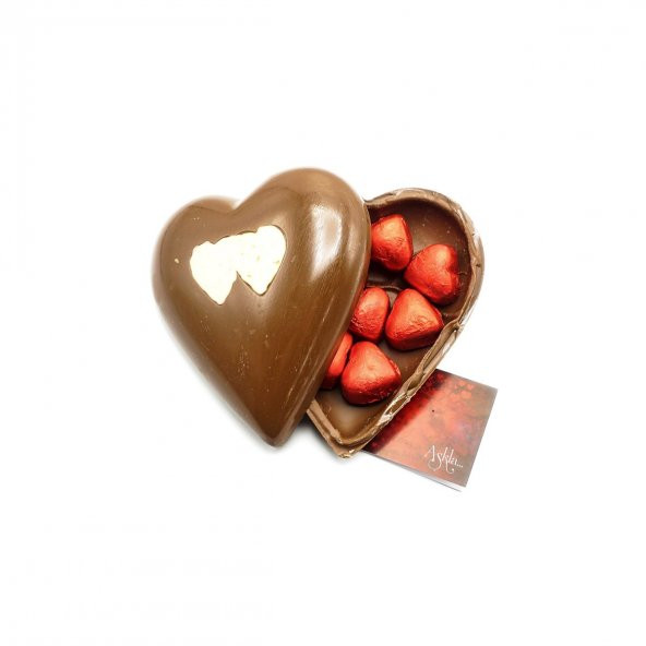 Sevgililer Günü Kalp Çikolata İçinde Yaldızlı Çikolata