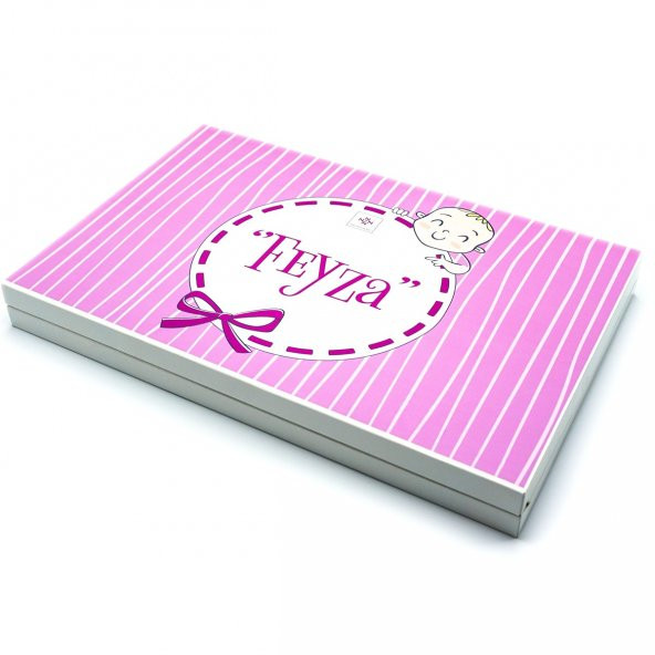 Kız Bebek Çikolatası 162 Adet Napoliten Çikolata Mor Kurdela - 2