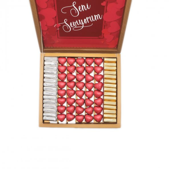 Sevgililer Günü Çikolatası Seni Seviyorum Baskılı Çikolata - 3