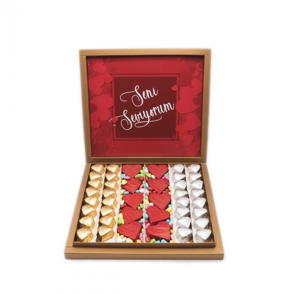 Sevgililer Günü Çikolatası Seni Seviyorum Baskılı Çikolata 42 adet - 2